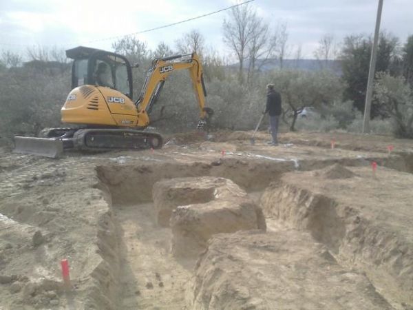 Construction de fondations de villa à Aix en Provence